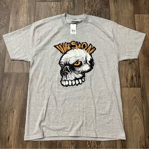 Vision Street Wear Skater Skull Tee T-Shirt Men’s Size L Gray